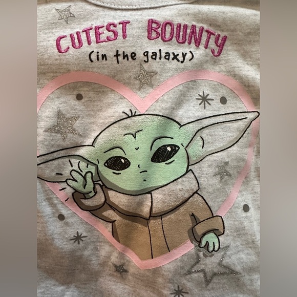 NWT Disney Star Wars The Mandalorian 3 Piece set top shirt skirt Baby yoda 2T - Picture 7 of 8